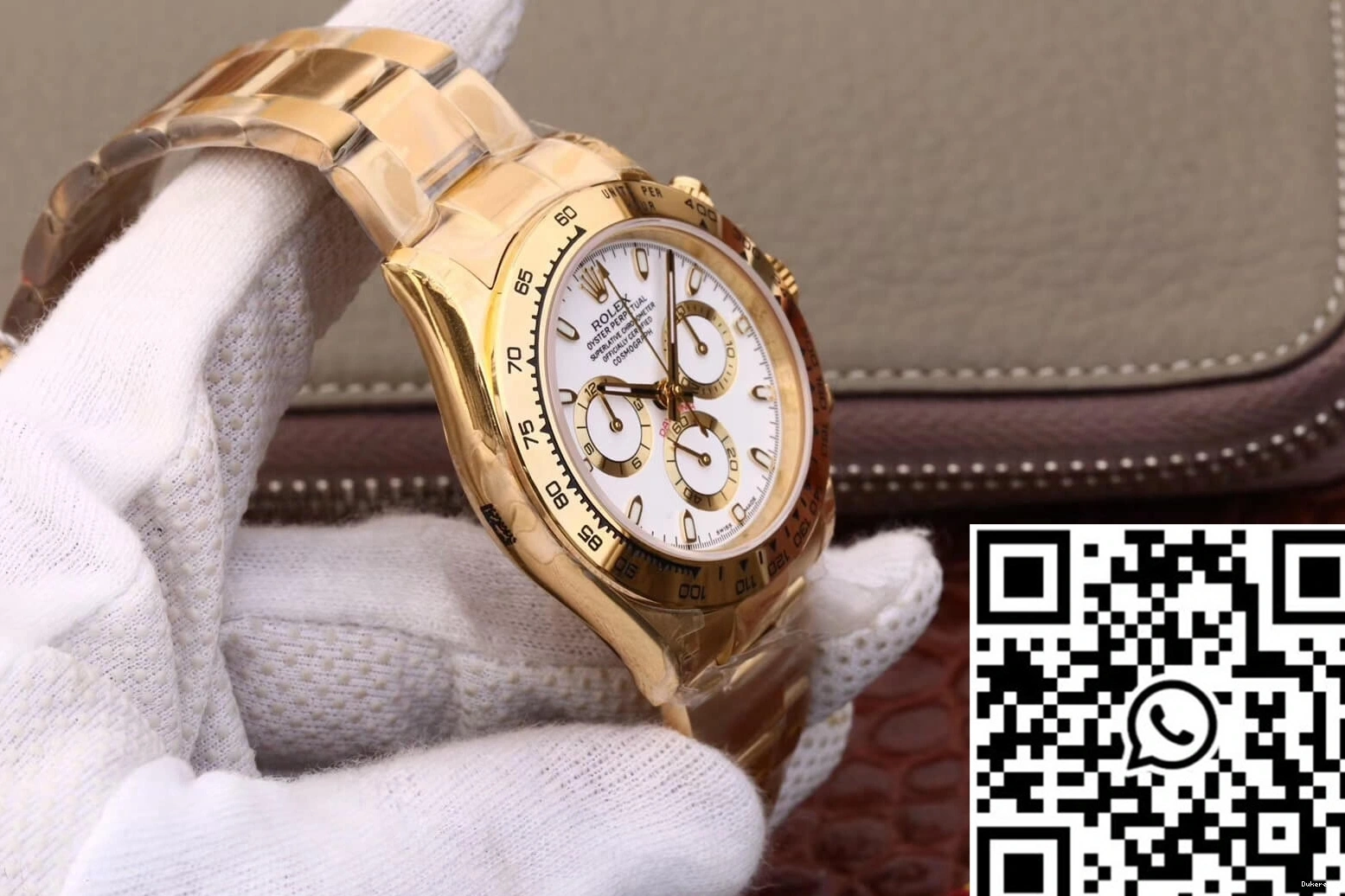 Factory White JH M116508-0001 Daytona Dial Cosmograph Yellow Rolex Gold 0521